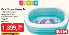 INTEX OVAL ŞİŞME HAVUZ 3+ 163X107X46 CM INTEX OVAL ŞİŞME HAVUZ 3+ 163X107X46 CM